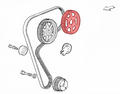 Alfa Romeo 155 Cambelt Idlers/Tensioners. Part Number 60603808